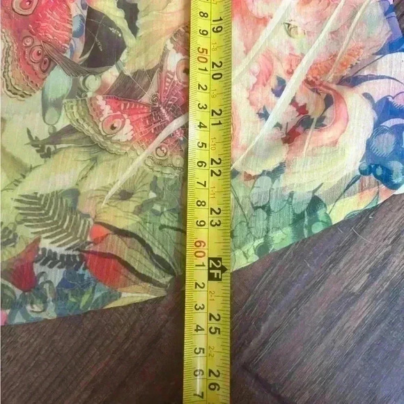 Live and Let Live Womens‎ Small Orange Animal Floral Short Sleeve Print Blouse - Picture 10 of 12